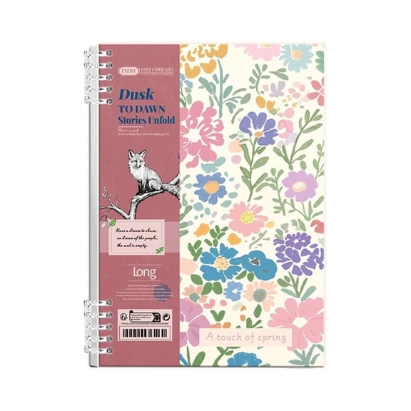 BinKFF Subject Notebook Wide Ruled Spiral Notebook, A5 Small Notebook with Remoable Dividers, Hardcover Notebooks for Work, B5/A5 Lined Journal for Women