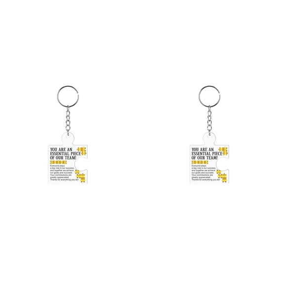 BinKFF Team Appreciation Gifts for Employee Coworker Staff Bulk, Puzzle Piece Acrylic Keychains Team Gift Thank You Appreciation Gifts Boss Day Farewell Retirement Gift