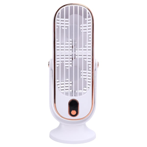 BinKFF Tower Fan Oscillating Fan, Portable Desk Fan with 5-Speed Options, Dual Air Circulation, Personal Quiet Table Fan for Home Office Desktop Bedroom, 9.8 inch