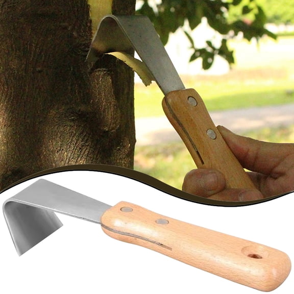 BinKFF Tree Bark Scraper Knife Set with Ergonomic Handles Durable Manual Bark Peeler Tools for Fruit Tree Gardening and Lawn Care, Woodworking Orchard Garden Maintenance Log Scraper
