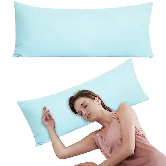 BinKFF Zippered Pillowcases, Soft Pillow Protectors with Zipper Standard Size, Microfiber 20x54 Pillow Cases, Soft, Fade, Stain Resistant Pillow Cases with Envelope Closure, 20x54 Inches