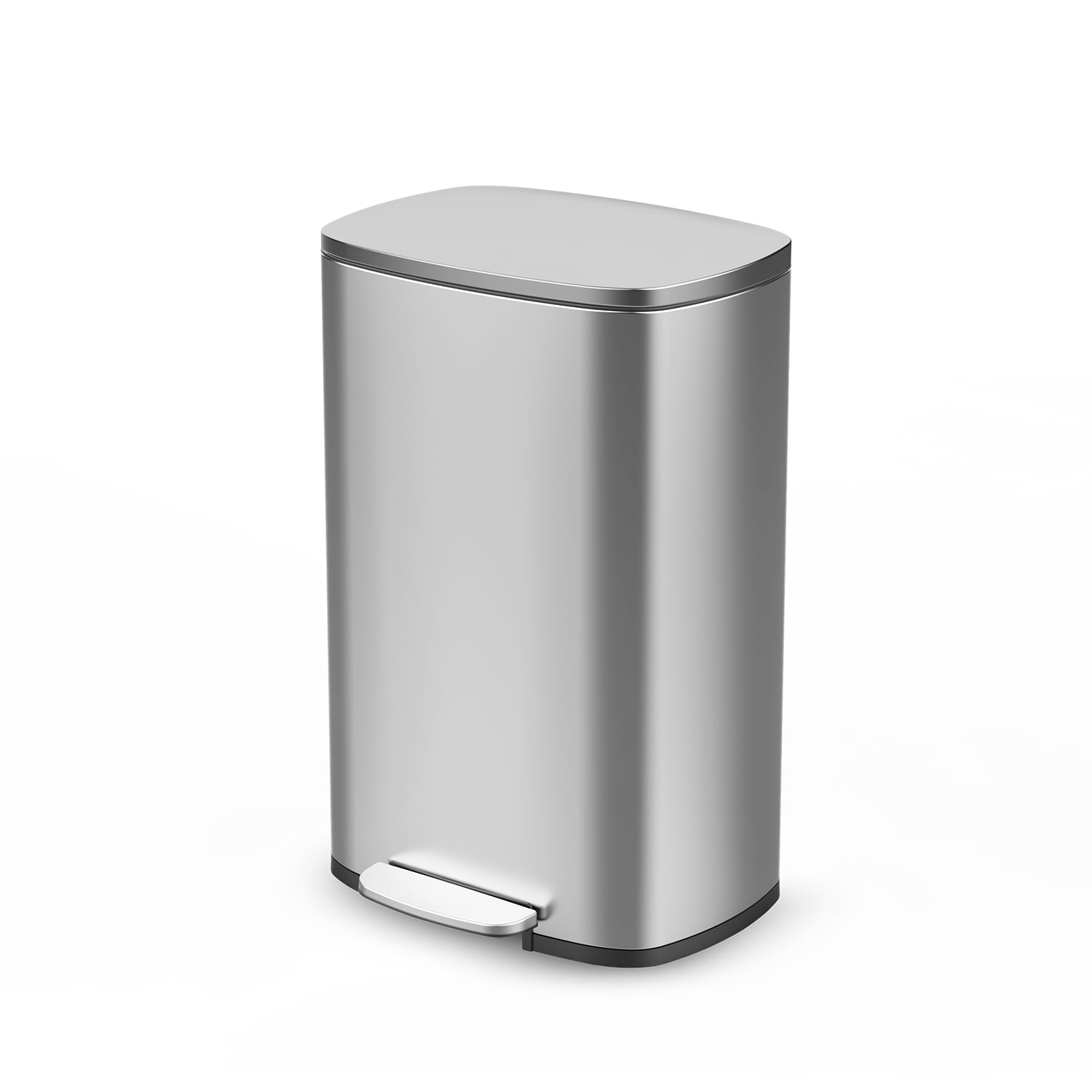 BinMax 13.2 Gallon Soft Closing Rectangular Stainless Steel Trash Can