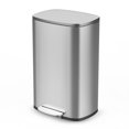 BinMax 13.2 Gallon Soft Closing Rectangular Stainless Steel Trash Can
