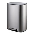 thumbnail image 1 of BinMax 13 Gallon Step on Waste Bin Rectangular Stainless Steel Kitchen Trash Can with Lid, 1 of 11