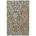 thumbnail image 1 of Binada Tribal Style Tufted Rug, Bright Orange/Black, 9ft-6in x 13ft-6in Area Rug, 1 of 6