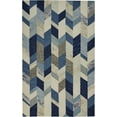 thumbnail image 1 of Binada Tufted Graphic Chevron Rug, Cobalt Blue/Ivory, 5ft x 8ft Area Rug, 1 of 5