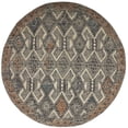 thumbnail image 1 of Binada Tufted Tribal Diamond Rug, Black/Orange/Teal8ft x 8ft Round, 1 of 3