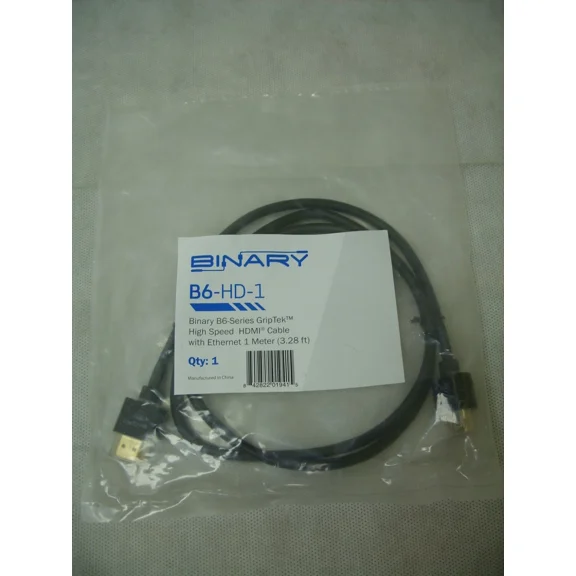 Binary - B6 Series Griptek 1-Meter High Speed Hmdi Cable With Ethernet B6-Hd-1