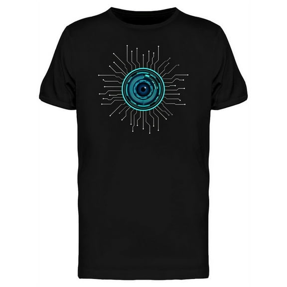 Binary Circuit Board Pixel Eye T-Shirt Men -Image by Shutterstock, Male x-Large