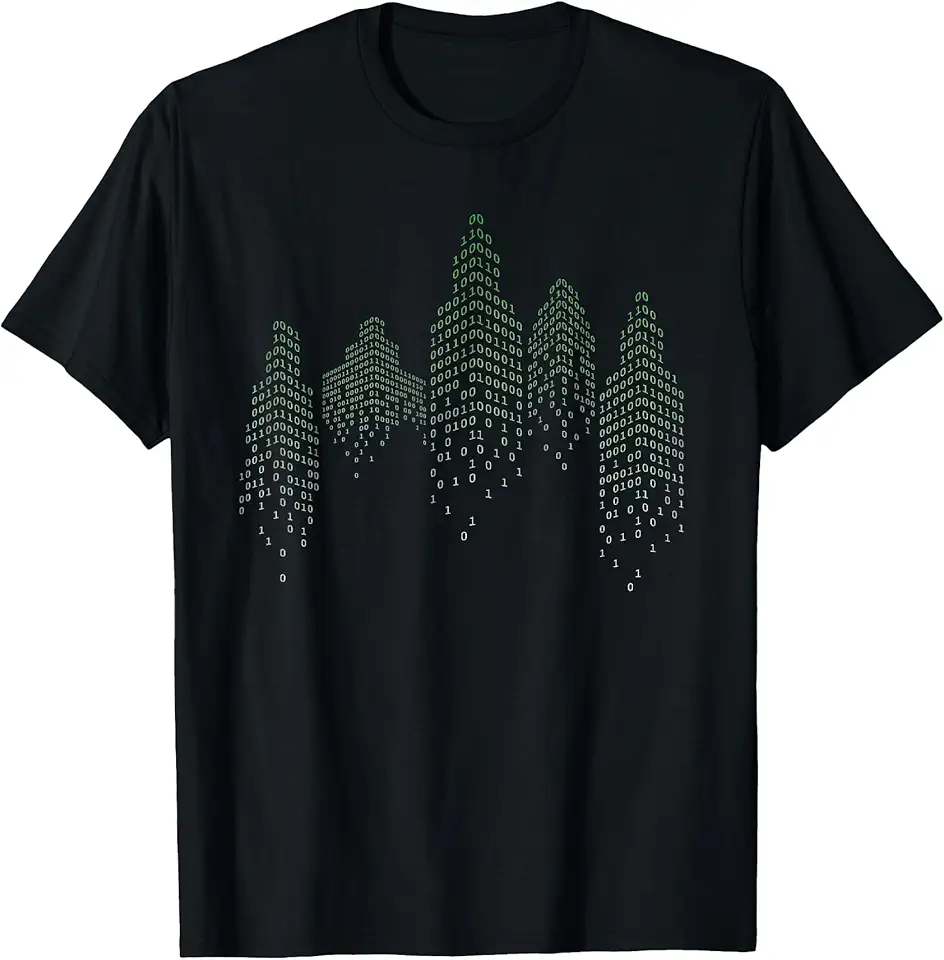 Binary City I Hacker Code Coder Hacking It Programmer T-Shirt - Walmart.com