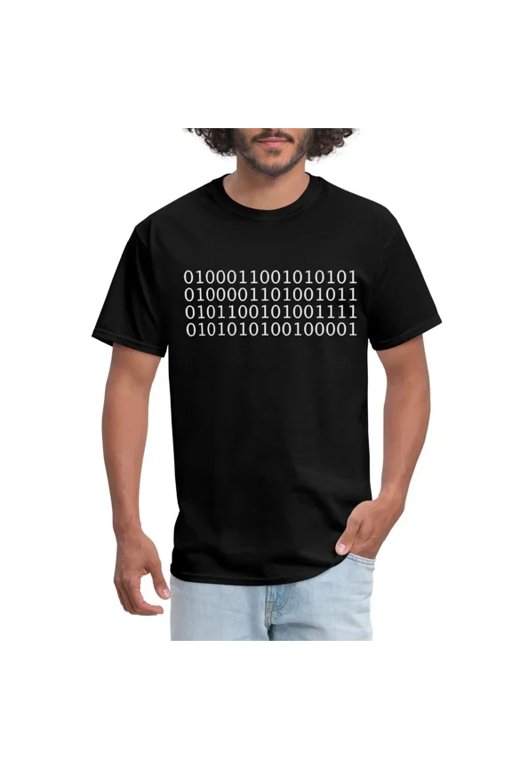Binary Code Finger Coding Geek Tech Humor Unisex T-Shirt up to size 5XL