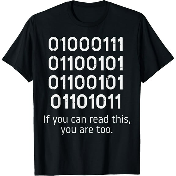 Binary Code If You Can Read This Programmer Coder Men Women T-Shirt
