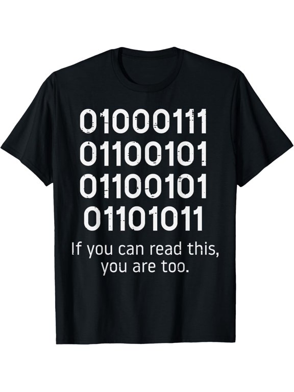 Binary Code If You Can Read This Programmer Coder Men Women T-Shirt