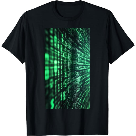 Binary Code Vintage Computer Screen Hacker T-Shirt - Walmart.com