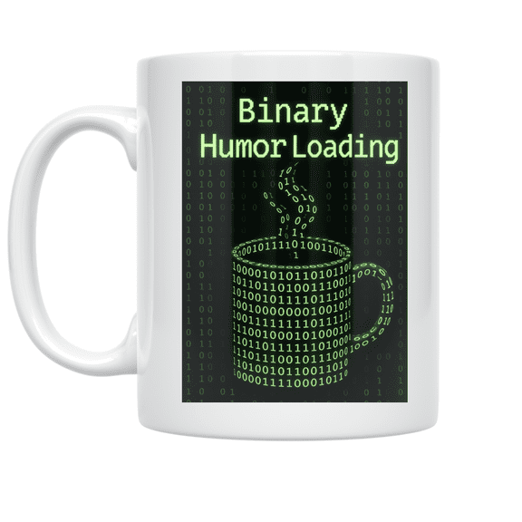 Binary Humor Loading - Programmer Enthusiast - 11 oz Ceramic Coffee Mug
