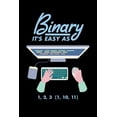thumbnail image 1 of Binary It's Easy As 1,2,3 (1, 10, 11): 120 Pages I 6x9 I Dot Grid I Funny Software Engineering, Coder & Hacker Gifts, (Paperback), 1 of 1