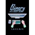 thumbnail image 1 of Binary It's Easy As 1,2,3 (1, 10, 11): 120 Pages I 6x9 I Music Sheet I Funny Software Engineering, Coder & Hacker Gifts, (Paperback), 1 of 1