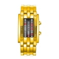 thumbnail image 1 of Binary Red LED Digital Watch Waterproof Mens Classic Creative Fashion Plated Wrist Watches, 1 of 8