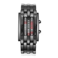 thumbnail image 1 of Binary Red LED Digital Watch Waterproof Mens Classic Creative Fashion Plated Wrist Watches, 1 of 8