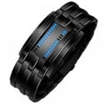 thumbnail image 1 of Binary Watch for Men Lava Matrix Blue LED Digital Wristwatch Classic Creative Fashion Wrist Watches Unisex Dress Stainless Steel Band, 1 of 1
