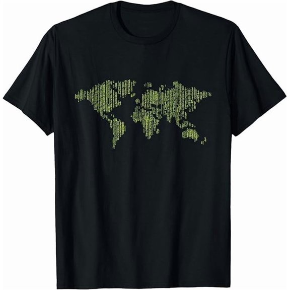 Binary World Computer Coding Programmer Gift Timeless Theme For Everyday Style T-Shirt, Size S-5XL