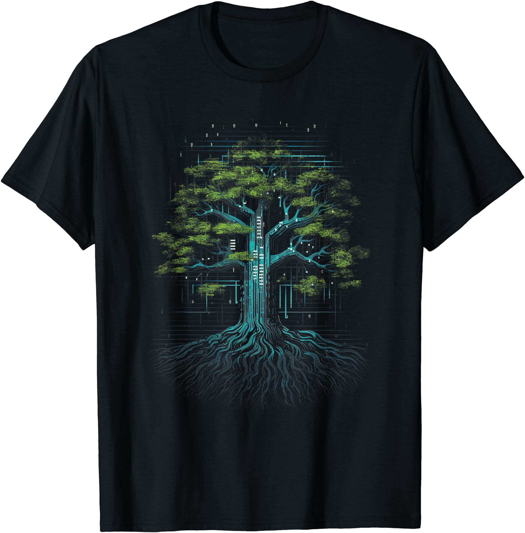 Binary code tree Computer science Technology Coder T-Shirt - Walmart.com