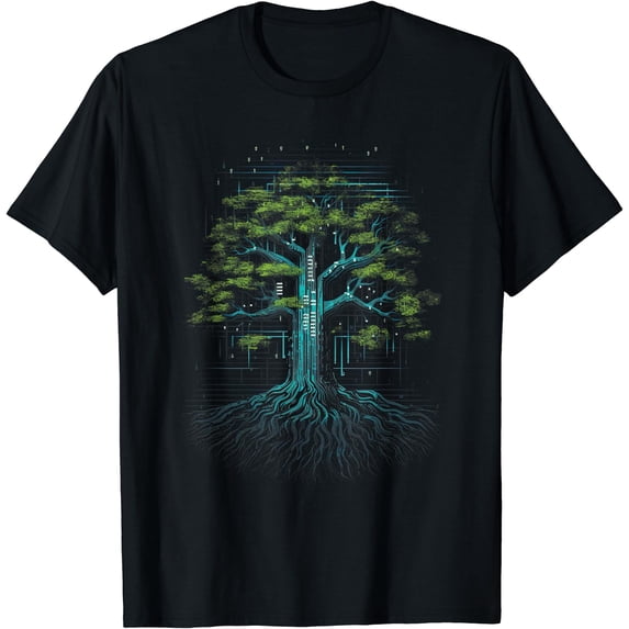 Binary code tree Computer science Technology Coder T-Shirt - Walmart.com
