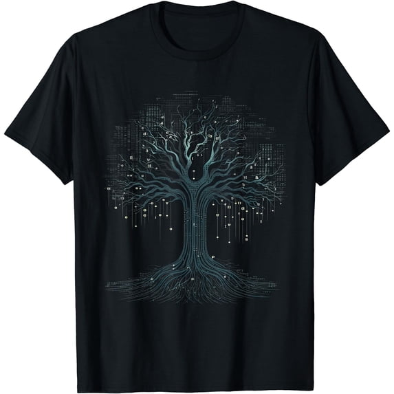 Binary code tree Computer science Technology Coder T-Shirt - Walmart.com