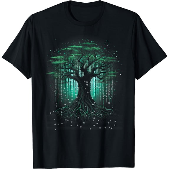 Binary code tree Computer science Technology Coder T-Shirt - Walmart.com