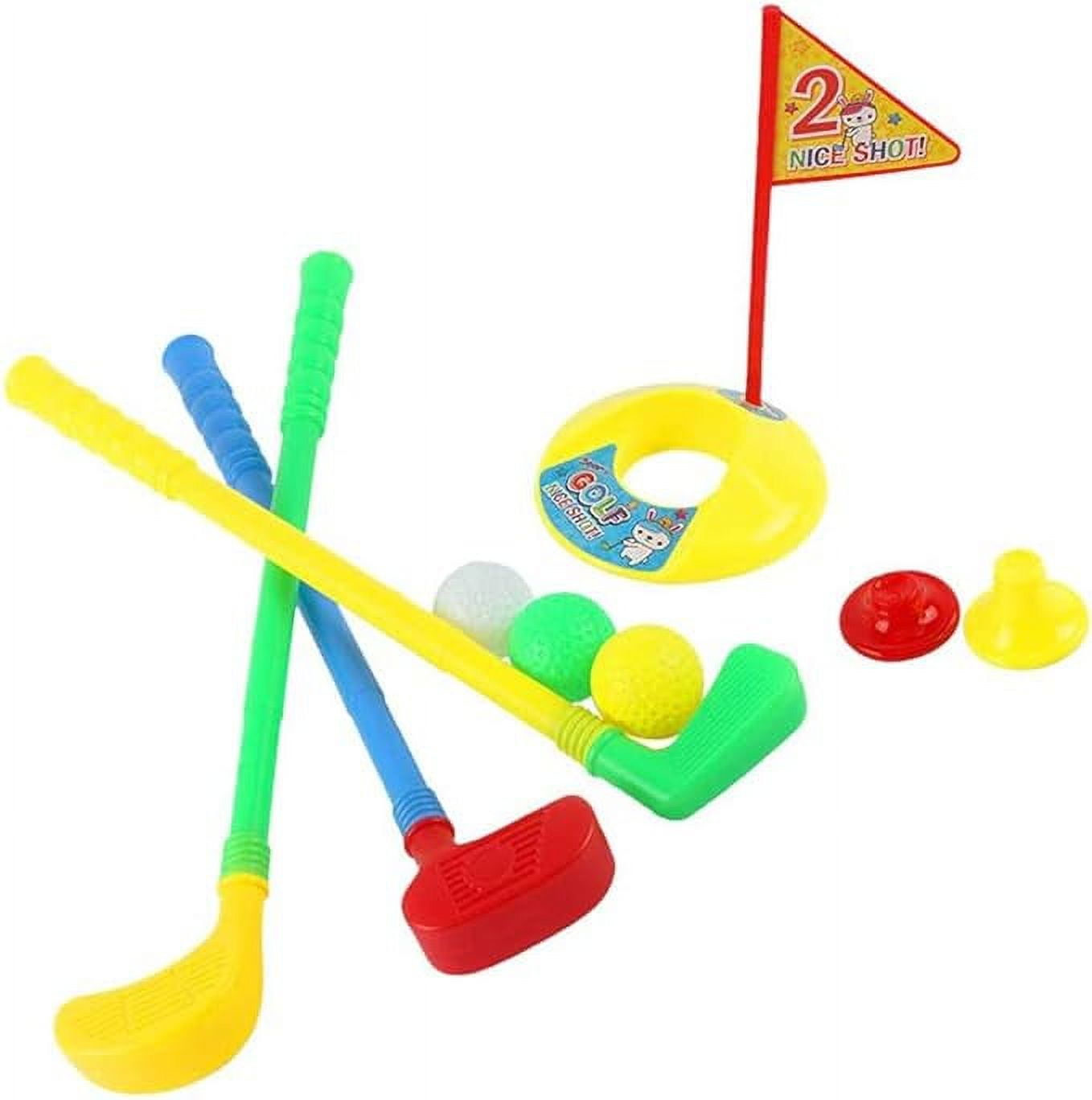 BinaryABC Plastic Golf Clubs Set Toy Golf Kit,Educational Golf Toys