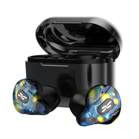 Binaural sports headset with charging compartment