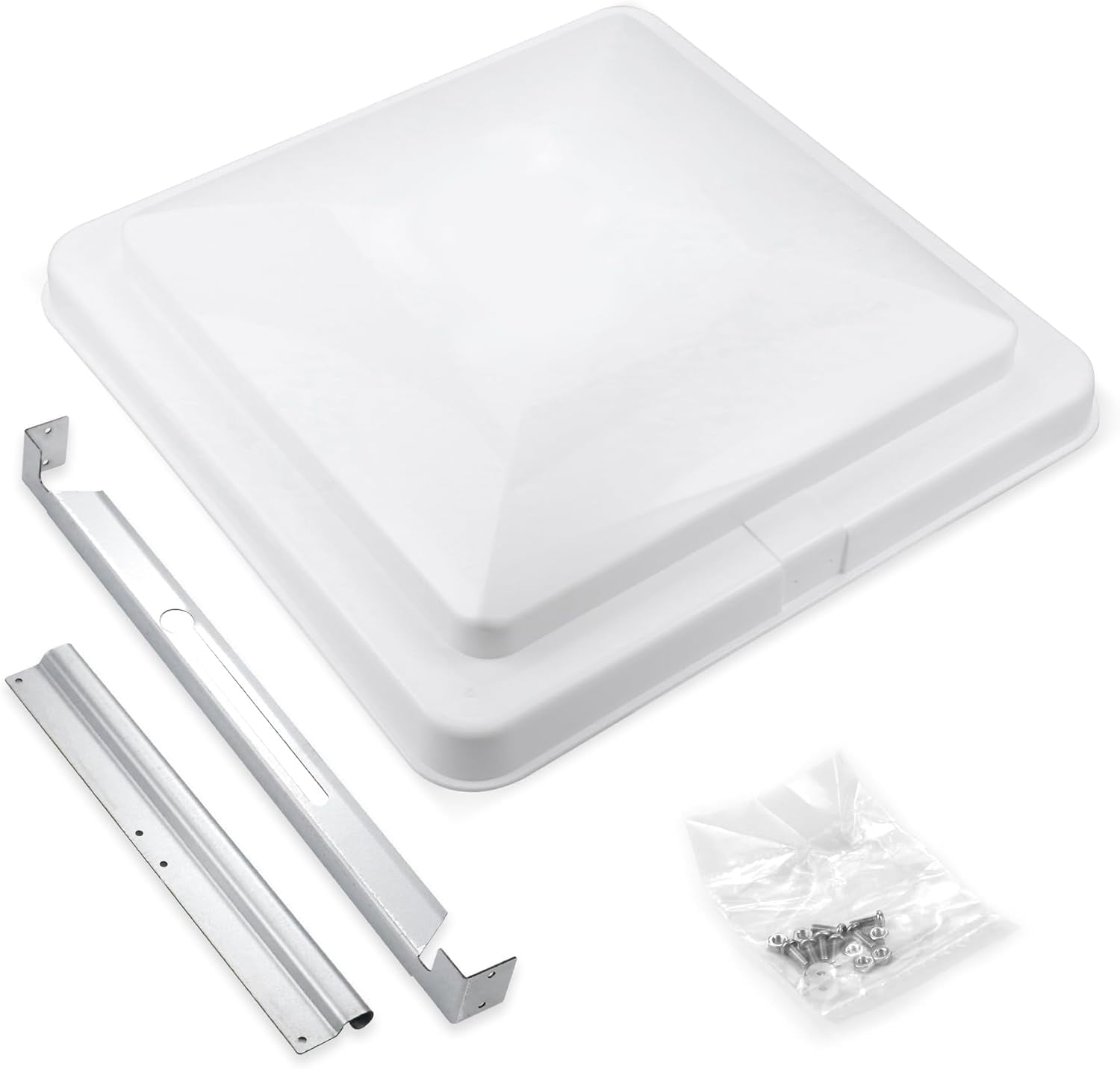 Binaxon 14" x 14" RV Trailer Campe Motorhome RV Roof Vent Cover -Vent Lid White 1-Pack
