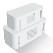 Binazon Cable Management Box, Cord Organizer Box for Table, Hide Power Strips & Cords 2-Pack