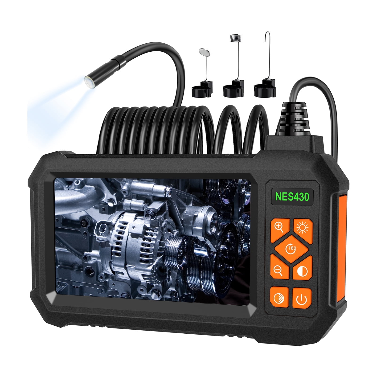 Binazon Endoscope Borescope Camera 1080P HD 4.3" Screen IP67 Waterproof 8 LED Lights 32.8Ft