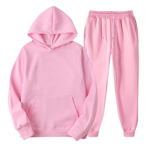 Binbangqi Men s Workout Clothes Hoodies with Sweatpants Long Sleeve Activewear Plus Size Casual