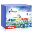 Binbata Laundry Detergent Sheets, 200 Loads Fresh Linen Scent