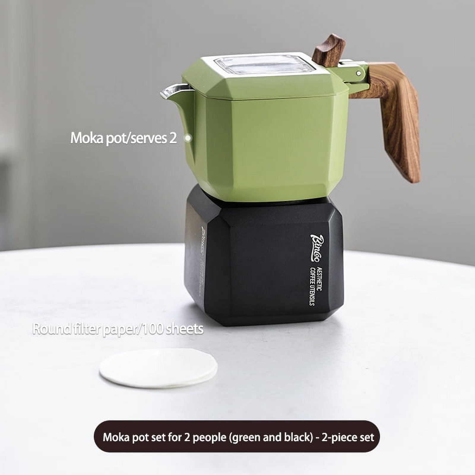 Bincoo Small Rubik's Cube Double Valve Moka Pot Square Coffee Pot Home ...