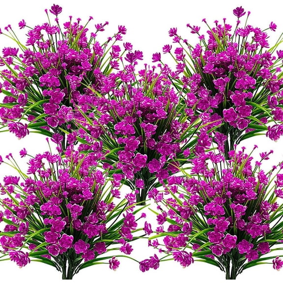 Bincy 14" Artificial Plastic Wedding Bouquet (6 Count)