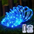 thumbnail image 1 of Bincy Indoor/Outdoor 23 ft Battery Operated Waterproof LED Blue Rope Light, 1 of 9
