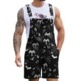 thumbnail image 1 of Bindefon Bibs Overalls Men Work Coveralls Shorts Printed Jumpsuit(Ghost,XL), 1 of 9