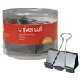 thumbnail image 1 of Binder Clips In Dispenser Tub, Large, Black/silver, 12/pack | Bundle of 5, 1 of 7