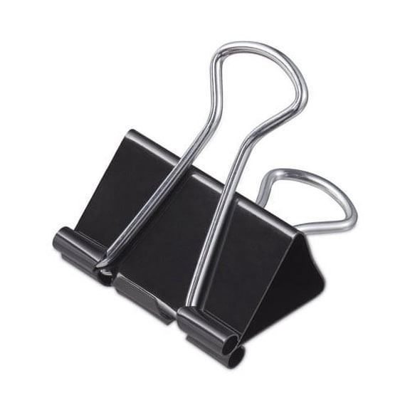Binder Clips In Dispenser Tub, Medium, Black/silver, 24/pack | Bundle of 2 Packs