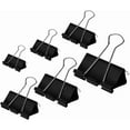 thumbnail image 1 of Binder Clips Paper Clamps Assorted Sizes 100 Count (Black), X Large, Large, Medium, Small, X Small and Micro, 6 Sizes in One Pack, Meet Your Different Using Needs., 1 of 6