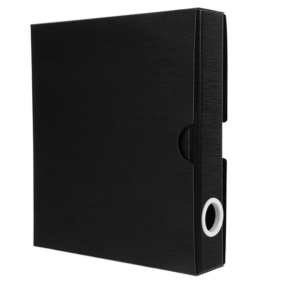 Raindrops Black PP Binder Cover with 2-Ring for Home Use Lightweight and with Built-in Divider