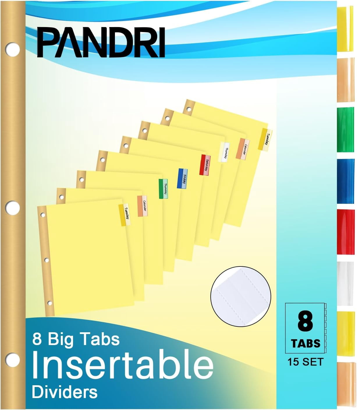 Binder Rack Divider Binder Divider, 120 Pack Binder Index Dividers with 8 Insertable ...