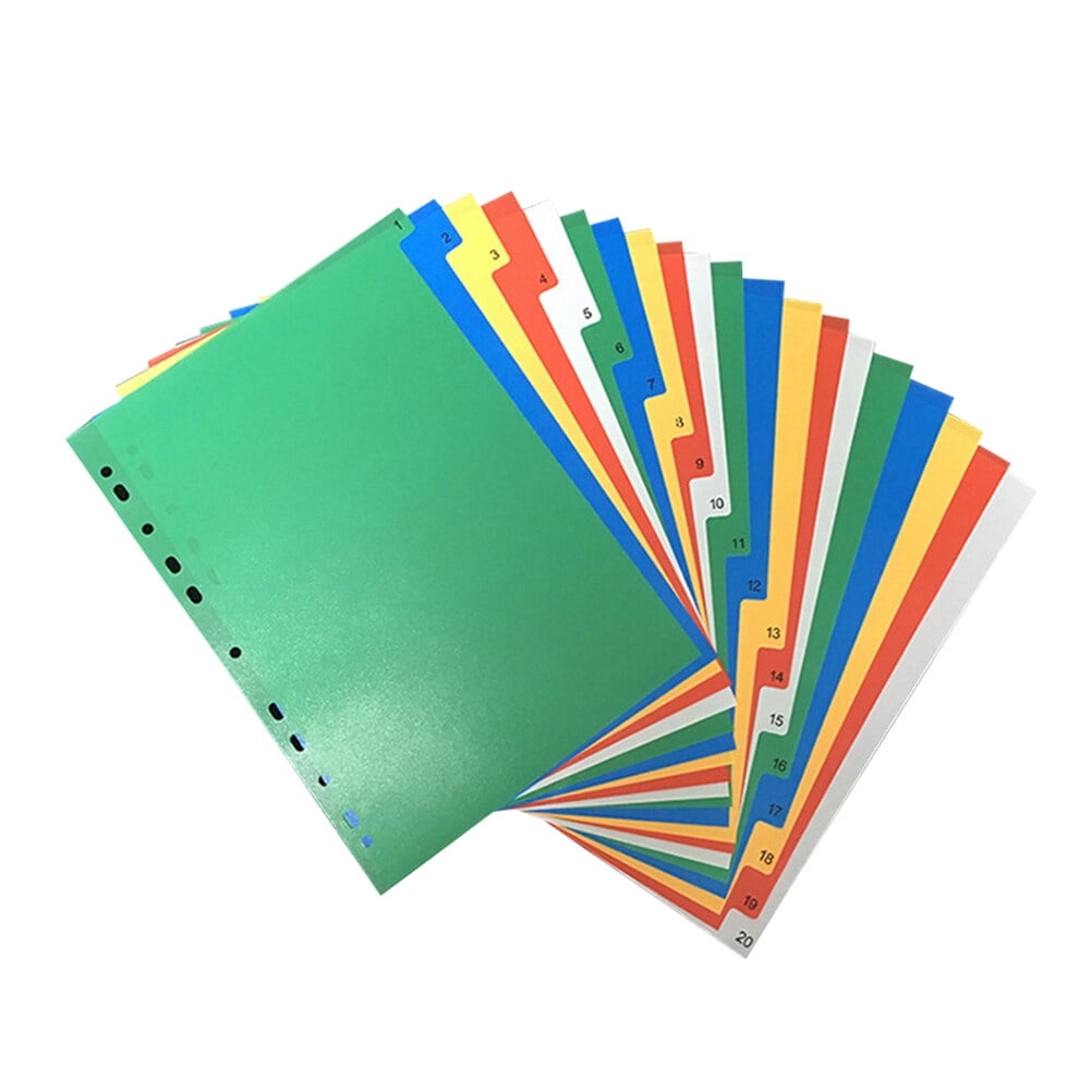 Binder Divider Pluggable Tab Dividers Colorful Colored Folders ...