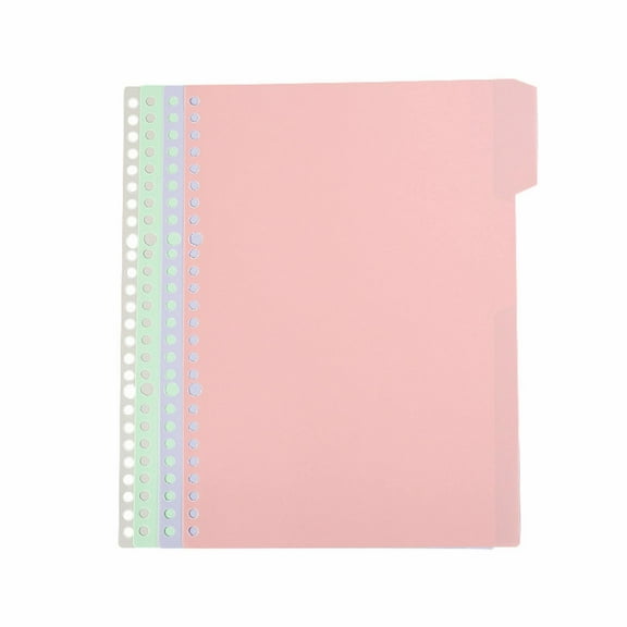 Binder Dividers,4-Tab Plastic Binder Dividers with Write-On Tabs, Reusable A4/A5/B5 Ring Dividers for Office Organization, Pastel Color Index Tabs, Erasable Tab Dividers