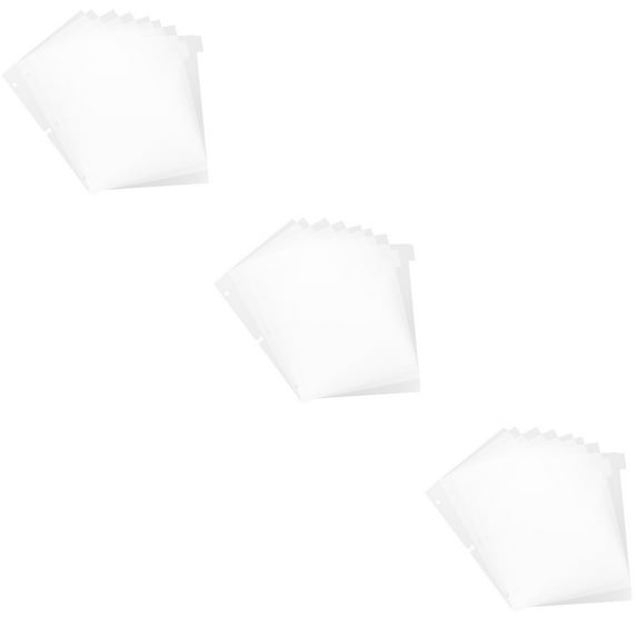 CIMAXIC Clear Binder Dividers Transparent Tear-Resistant for Daily Use 3Pcs