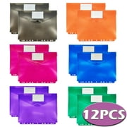 Binder Folders Plastic Binder Pocket Organizer File Folder for School Home Office Supplies 12 Pack