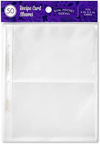 3 Ring Binder Compatible Meadowsweet Kitchens Plastic - 15 Sheets, 4x6  Size, Fits 3-Ring Binders! Recipe Card Protectors